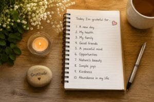 simple gratitude list for daily abundance