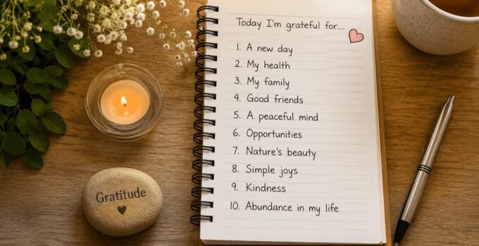 Simple Gratitude List for Daily Abundance